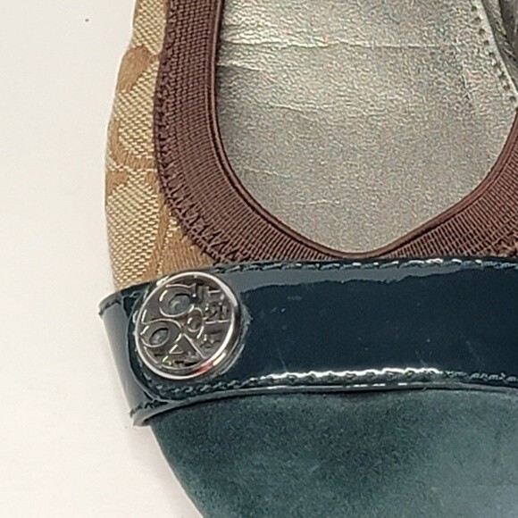 Coach Green/Brown Chelsey Ballet Flats - Picture 3 of 6